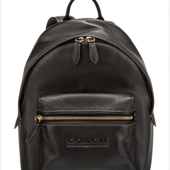 Coach Black Leather Backpack - Picture 7 of 14